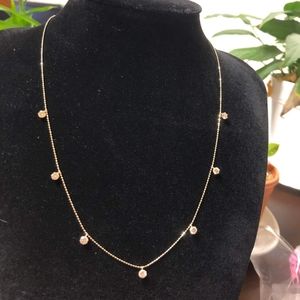 1 carat Diamond Station Necklace